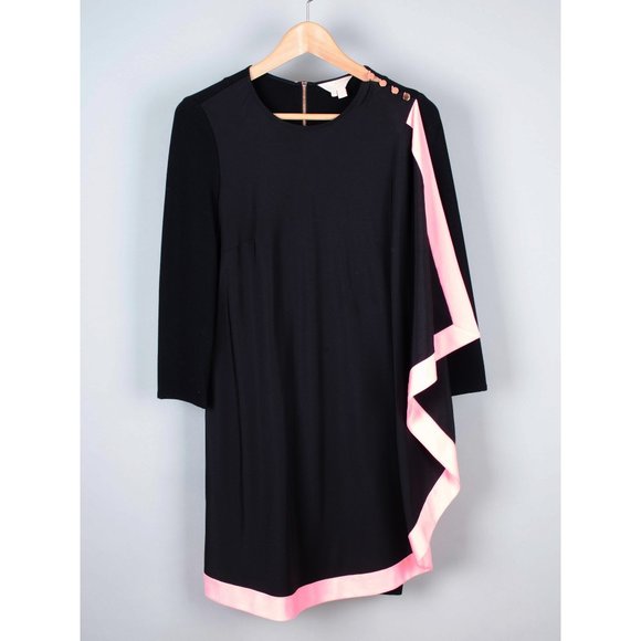 Ted Baker Contrast Front 1960s/1970s Retro-Style Overlay Dress Size 2 - Picture 1 of 8